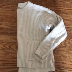 Madewell white pocket sweater